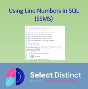 Using Line Numbers in SQL