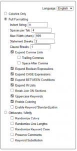 poorsql.com customisation options